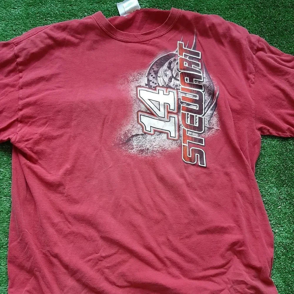 Mens Winners Circle Shirt Size XL Tony Stewart Number 14 Racing Red Graphic
